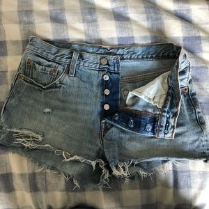 Levi’s 501 Light wash shorts